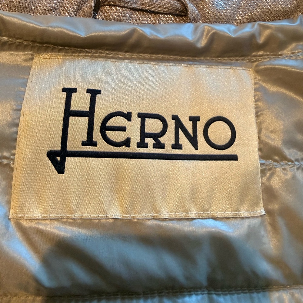 Herno Metallic Gold Puffer Jacket - Picture 7 of 7